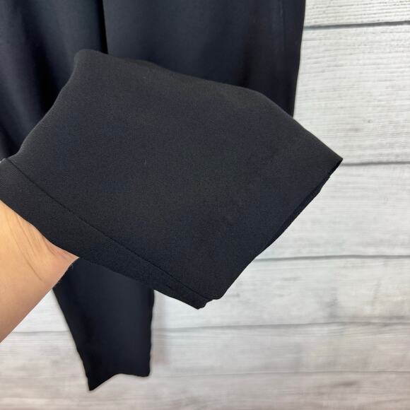 Ministry Of Supply Women's Black Swift Satin High Rise Tapered Pants Size 4 - Picture 4 of 8